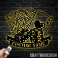 thumbnail image 3 of Craftnamesign Custom Casino Metal Wall Art LED Light, Playing Cards Metal Sign, Poker Game Led Sign, 3 of 5