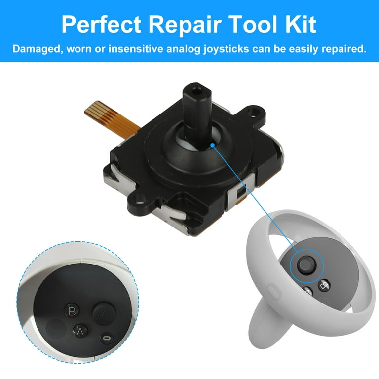 EEEkit 6-in-1 3D Analog Joystick Replacement Repair Kit Fit for Oculus  Quest 2 Controller, Repair Tool Set Work for Left and Right VR Controller  with