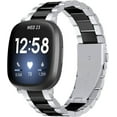 thumbnail image 1 of REQO Bracelet en Acier Inoxydable Compatible avec Fitbit Versa 4 / Fitbit Sense 2 / Fitbit Versa 3 / Fitbit Sense, Bracelets de Montre en Métal Réglables, Remplacement de Bracelet pour Femmes Hommes, 1 of 7