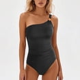 thumbnail image 2 of MKLEKYY Trajes De Baño Hombre Natacion Women One Shoulder 1 Piece Swimsuit For Women Bathing Suits Full Coverage Keyhole Swimwear, 2 of 4