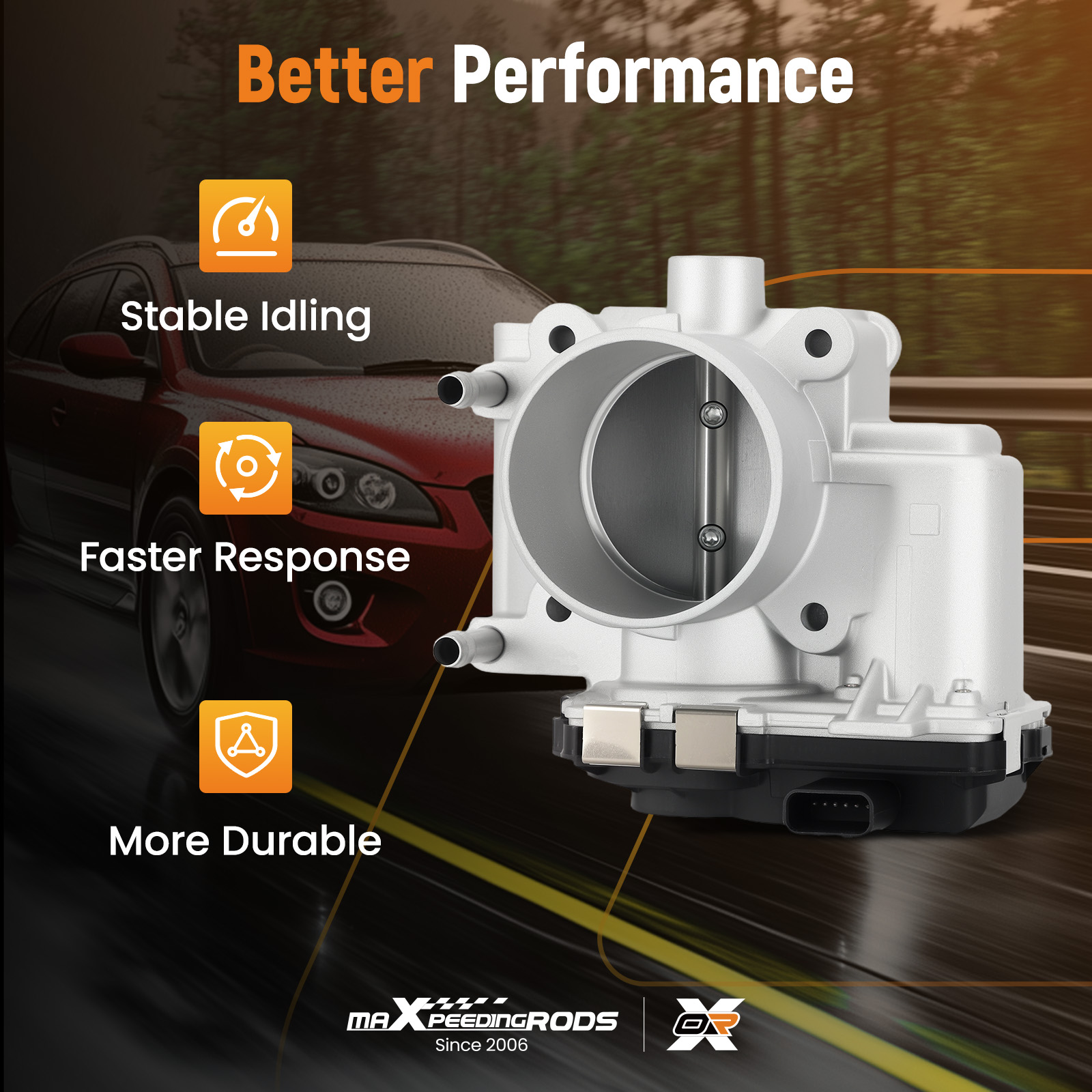 Maxpeedingrods Electronic Throttle Body S20167 for Mazda 3 2007-2013, for Mazda 6 2006-2007, for Mazda CX-7 2007-2012, for Mazda CX-7 2010-2012 L35M13640 L35M13640A