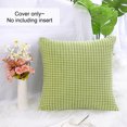 thumbnail image 3 of PiccoCasa Soft Corduroy Striped Velvet Decorative Throw Pillow Cusion Cover Light Green 26" x 26", 3 of 8