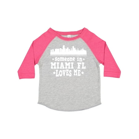 

Inktastic Miami Florida Someone Loves Me City Skyline Gift Toddler Boy or Toddler Girl T-Shirt