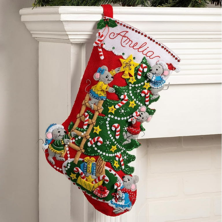 Bucilla® 18 Merry Christmouse Felt Stocking Applique Kit