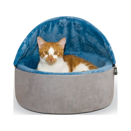 UPC: 0655199029969 | K&H Self-Warming Hooded Kitty Bed