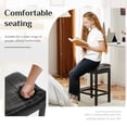thumbnail image 5 of CONCETTA Set of 2 Black 24" Bar Stools with Metal Base, Footrest & Upholstered Seats, 5 of 7