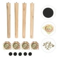 thumbnail image 3 of MIANGASTORE 4 Sets Couch Leg Furniture Feet Wood Table Leg For Sofa Tv Cabinet Tea Table, 3 of 8