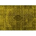 thumbnail image 1 of Ahgly Company Machine Washable Indoor Rectangle Abstract Yellow Contemporary Area Rugs, 4' x 6', 1 of 4