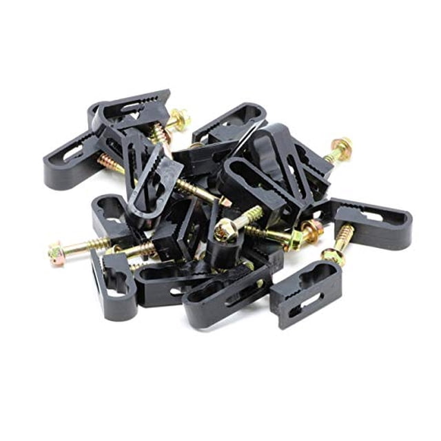 EL CIMPLE CO - Clips para Cable Coaxial Doble, Gemelo o Siamés, Cat6,