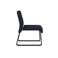 thumbnail image 3 of Waterfall Reception Sled Base Armless Guest Chair / Black Steel / Navy Blue, 3 of 5
