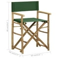 thumbnail image 2 of vidaXL Folding Director's Chairs 2 Pcs Outdoor Camping Chair Bamboo and Fabric, 2 of 9