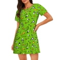 thumbnail image 1 of Vsdgher Chemise de Nuit à Manches Courtes pour Femmes, Motif Club de Golf, Col Rond, Mignonne, Confortable, 1 of 6