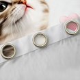 thumbnail image 4 of Homewish Kawaii Cartoon Cat Curtains Pack of 2 (42x84 Each) for Teen, Cute Kitten Animal Curtains Blackout, Pink Love Heart Bedroom Curtains, Blackout Curtains Room Decor, 4 of 6