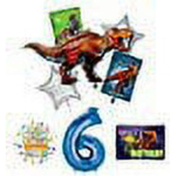 Mayflower Products Jurassic World Dinosaur 6th Birthday Party Supplies and Balloon Decorations