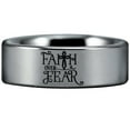 thumbnail image 4 of Tungsten Faith Over Fear Cross Ring, 4 of 5