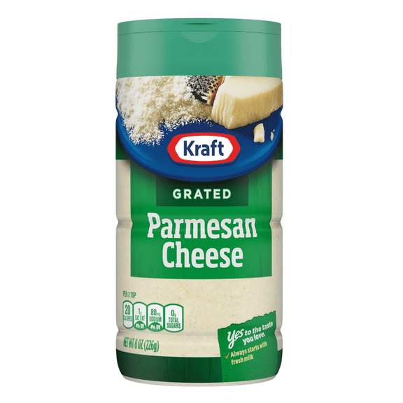 Kraft Grated Parmesan Cheese Shaker, 8 oz Bottle (Shelf Stable)