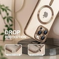 thumbnail image 5 of Dteck Magnetic Case with Tempered Screen Protector for iPhone 16 Pro Max,Shockproof TPU Transparent Case Compatible with MagSafe Full Camera Lens Protector Plating Back Cover,Titanium Gold, 5 of 5