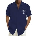 thumbnail image 1 of XDZJLR Chemises pour Hommes Décontractées Été Plage Manches Courtes Mode Imprimé Cocotier, 1 of 5