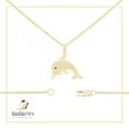 thumbnail image 7 of BEBERLINI Dolphin CZ Charm 14K Gold Filled Box Chain Pendant Necklace Jewelry Women 20", 7 of 7