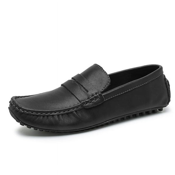 Men's Casual Loafers Slip On Leather Shoes Lightweight Driving Shoes Moccasins Classic Penny Loafer Flats Boat Shoes Outdoor Walking Shoes