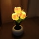 thumbnail image 4 of Lámpara LED tulipán noche luz maceta planta de mesa decoración del hogar (naranja), 4 of 8