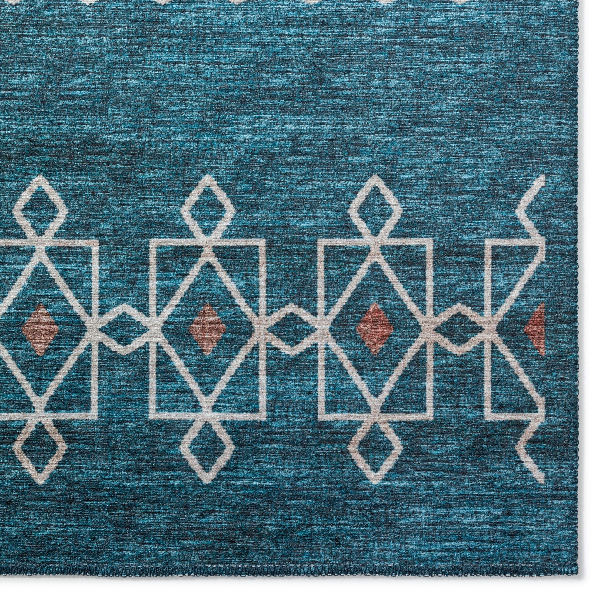 Yuma Indoor/Outdoor Blue Southwest 1'8" x 2'6" Non-Skid Accent Rug