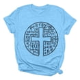 thumbnail image 3 of YUEHUA Easter Shirts for Women He is Risen T-Shirt Christian Easter Short Sleeve Easter Gift Bible Verse Tee Tops, 3 of 3
