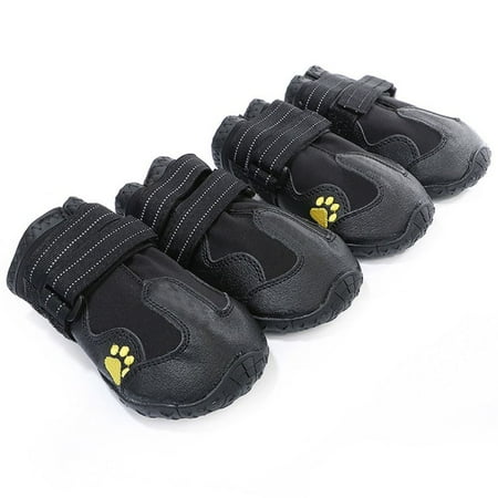 Fashion Water splash prevention Anti Slip Mountainous Wearable Dog Leg Cover Wear-resistant Warm Dog Shoes Pet Rainshoes Socks Shoe Dog Boots BLACK 2 WATERPROOF NOT LOGO