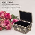 thumbnail image 4 of Caja De Almacenamiento De Joyería De aleación Vintage Para Anillos, Aretes, Caja Decorativa De Gran Capacidad Con Interior De Terciopelo Negro, Hecho De aleación, 4 of 7