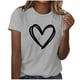 thumbnail image 2 of Fiudx Tops para Mujer Camiseta Estampada Informal y de Moda para Mujer con Cuello Redondo y Top de Manga Corta, 2 of 3