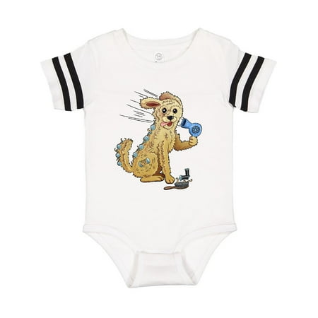 

Inktastic Goldendoodle in Curlers with Hair Dryer Gift Baby Boy or Baby Girl Bodysuit