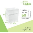 thumbnail image 3 of Clean Cubes 13-Gallon Pop-Up Trash Bins, 6-Pack, White – Disposable, Collapsible, with Fitted Trash Bags, 3 of 7