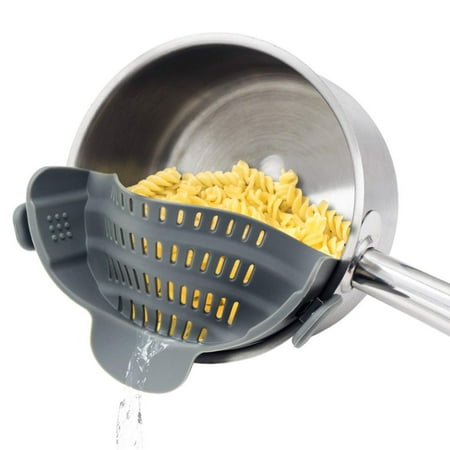 

Kitchen Food Strainers Clip-On Strain Strainer Heat Resistant Silicone Colander and Sieve Snaps On Fits for Pots and Bowls New