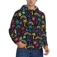 thumbnail image 2 of Daiia Colorful Palms for Men's Fashion Hoodies & Sweatshirts with Kangaroo Pocket Hooded Sweatshirt Breathable & Moisture Wicking-X-Large, 2 of 7