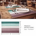 thumbnail image 3 of Placemats Set of 6, Purple Green Wood Grain Woven Placemat, Linen Place Mats for Kitchen/Dining Tables, Rustic Retro Wooden Plank Washable Table Mats for Party, 3 of 8