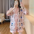 thumbnail image 3 of Pijamas de mujer de verano de seda de hielo estilo coreano estilo princesa dulce femenina ropa de abrigo suave ropa para el hogar, 3 of 5