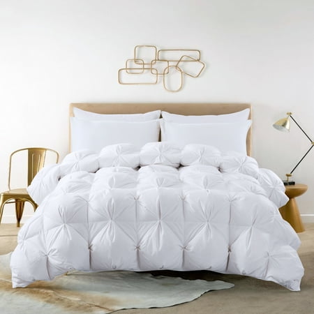 White Duck Down Comforter - Pintuck - Full/Queen WHITE