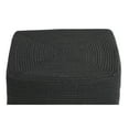 thumbnail image 4 of Cortesi Home Macon Square Rope Pouf Ottoman, Grey and White, 4 of 5