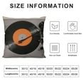 thumbnail image 5 of JEUXUS  Retro Vintage Vinyl Record Cotton Linen Square Throw Waist Pillow Case Decorative Cushion Cover Pillowcase Sofa 18"x 18", 5 of 5