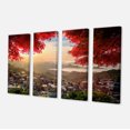thumbnail image 2 of Canton de Taiwan avec Arbres Rouges - Grand Paysage Art sur Toile, 2 of 3