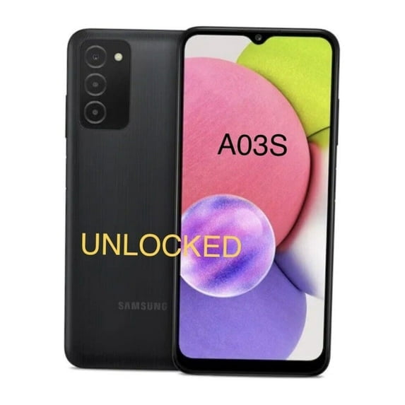 Pre-Owned SAMSUNG Galaxy A03s Cell Phone, Unlocked Android Smartphone, 32GB, 3 Camera Lenses, Long Battery Life