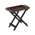 thumbnail image 2 of Lavish Home Folding Wooden End Table with Removable Tray Top (Cherry/Black), 2 of 7