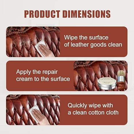 Leather & Furniture Repair Salve, 2025 New Leather Furniture Salve & Brush Set, Furniture Salve for Leather Wood (2 PCS)
