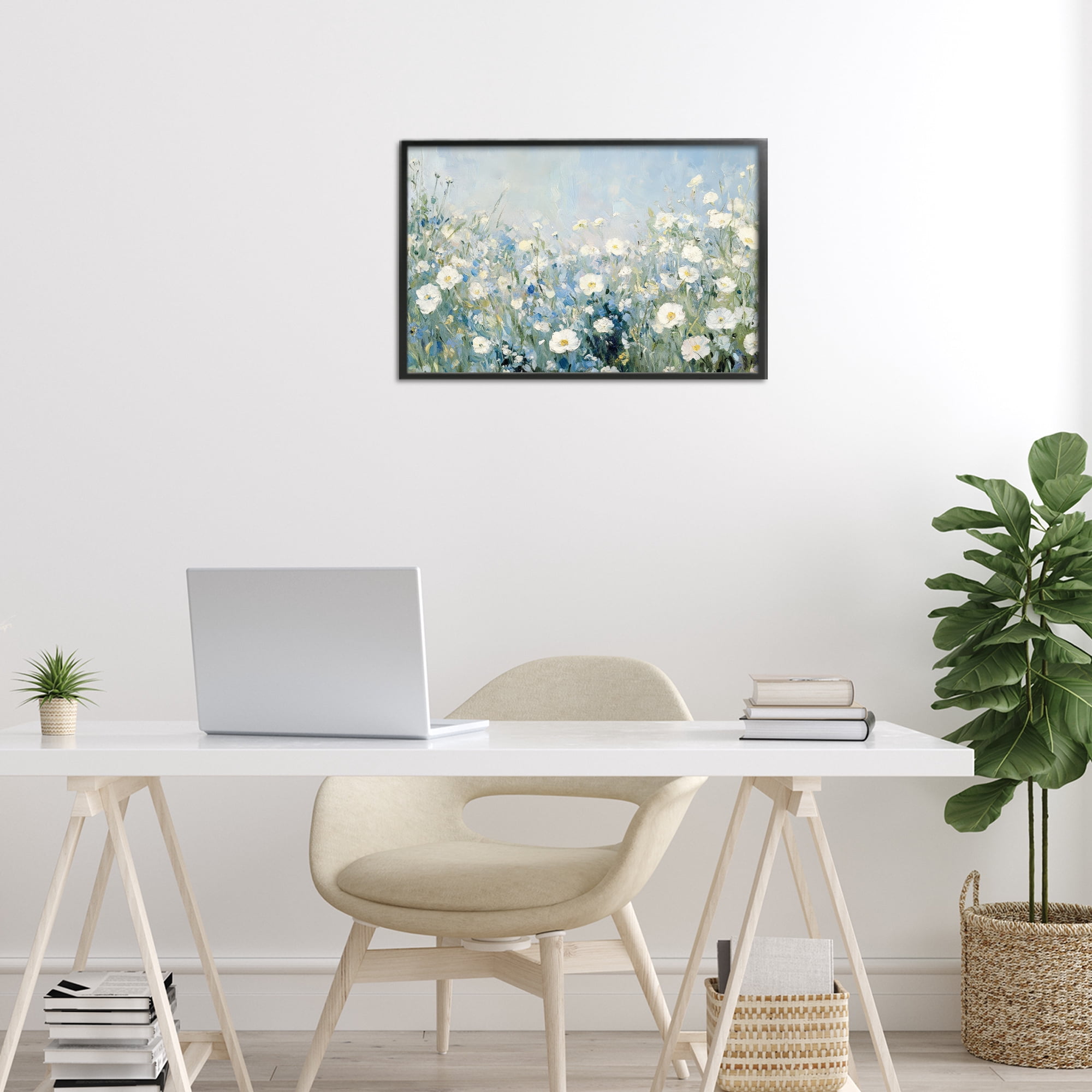 Stupell Industries Meadow Foliage Dream Black Framed Giclee Art, design by Petal Prints Design