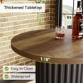 thumbnail image 3 of Fnova 24 Inch Round Bar Height Table with Pedestal Base and Footrest, High Top Table for Balcony Home Bar Small Space Cafe, 3 of 4