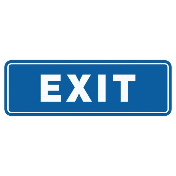 Standard EXIT Sign Blue Small