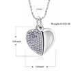 thumbnail image 2 of Heart Necklace that Opens inside Crystal Openable Heart Memorial Cremation Jewelry for Ashes Holder Necklace for Ashes of Loved One, 2 of 5