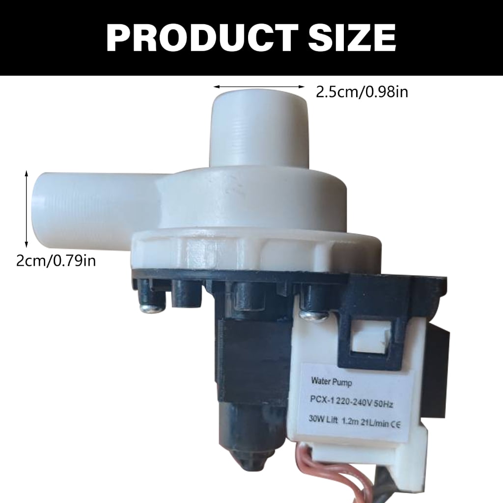 Yammee Drainage Pump Drum Washing Machine Drainage Pump Motor 30W Drain Motor Drain Pump Part Accessories Replacement