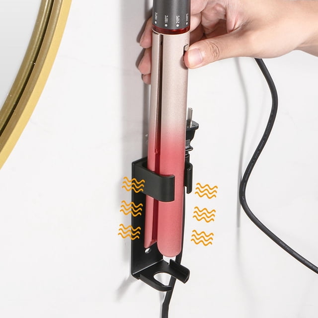 Soporte Organizador de alisador de cabello Colco para pared negro