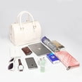 thumbnail image 4 of MIFORINES Bolso de mano con asa superior en forma de almohada de gelatina de verano para mujer, bolso de cristal transparente de Color caramelo, 4 of 4